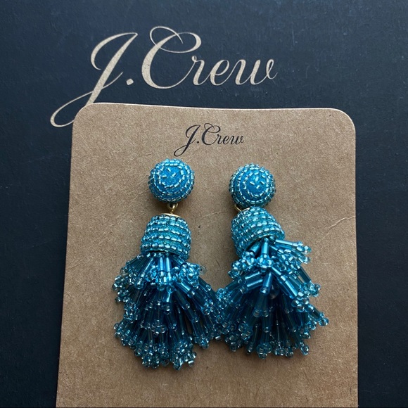 🎈J. Crew Beaded tassel earrings - Picture 2 of 6
